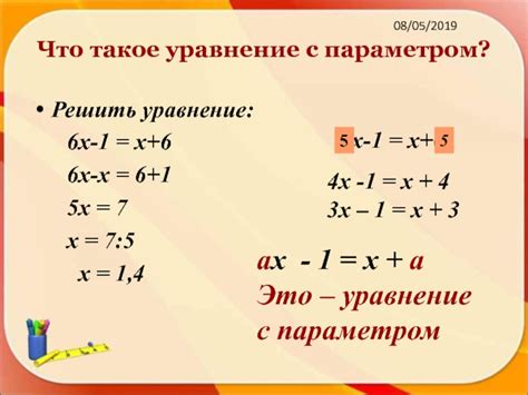 Уравнение с параметром: что это такое?