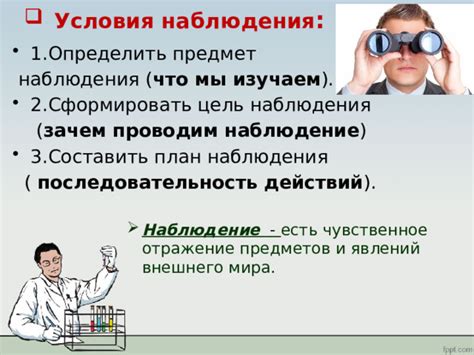 Условия наблюдения