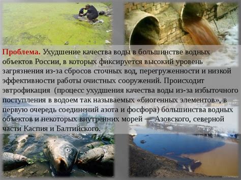 Ухудшение качества водных ресурсов