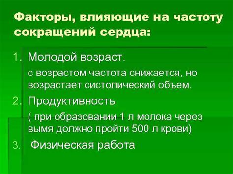 Факторы, влияющие на минимальную частоту обновления