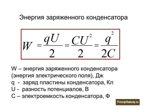 Факторы, влияющие на напряжение конденсатора