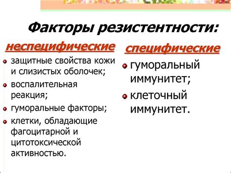 Факторы, способствующие перекрестной резистентности