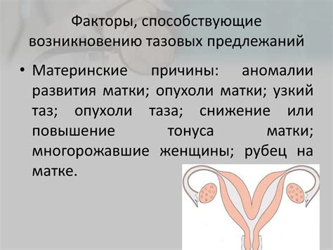 Факторы риска развития тазового предлежания