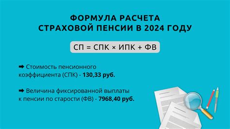 Формула расчета страховой пенсии