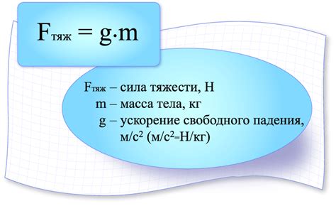 Формула силы