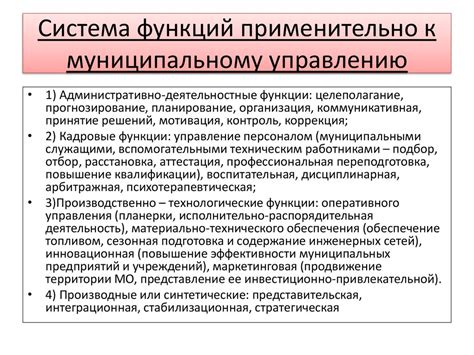 Функции государственного и муниципального управления в обеспечении стабильности