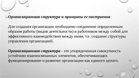 Функционирование организаций: определение и принципы