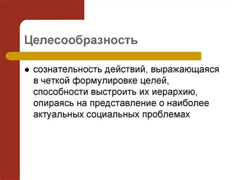 Целесообразность: основные аспекты и значение в жизни