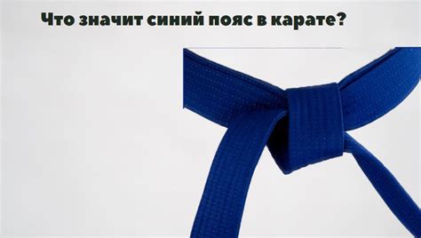 Ценность синего пояса по карате