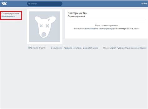 Что происходит при удалении страницы ВКонтакте?