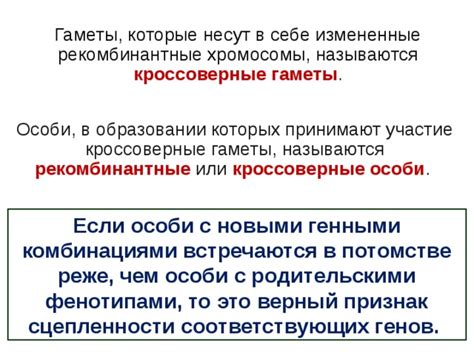 Что такое кроссоверные гаметы?