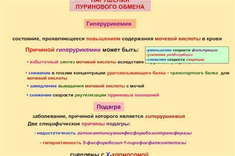 Что такое нарушение пуринового обмена?