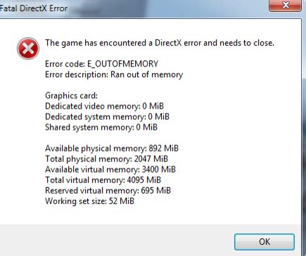 Что такое ошибка "failed to initialize directx 11"?