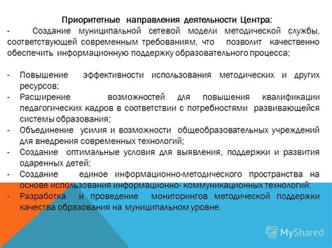 Что такое приоритетные направления деятельности