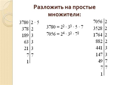 Что такое простые множители числа?