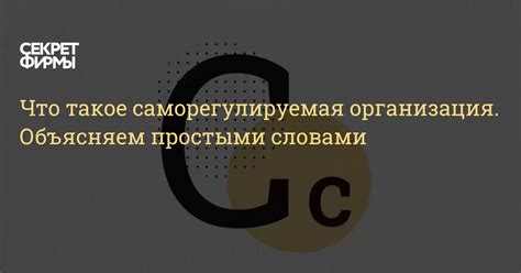 Что такое саморегулируемая организация?