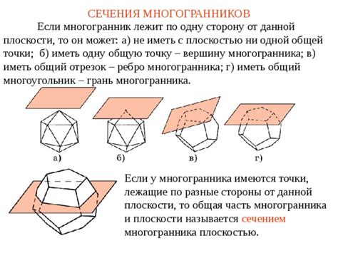 Что такое сечение многогранника?