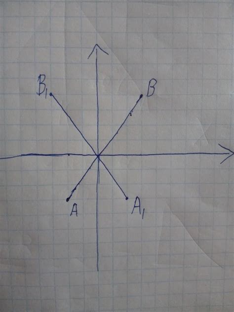 Что такое симметричный отрезок относительно оси ординат?