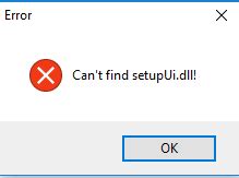 Что такое cant find setupui dll?