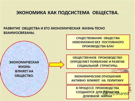 Экономическая деятельность и развитие общества