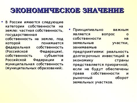 Экономическое значение неразграниченной муниципальной собственности