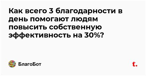 Эффективность объявлений благодарности