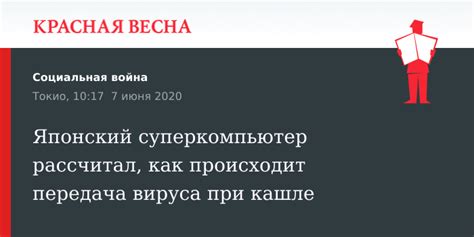  Как происходит передача вируса? 