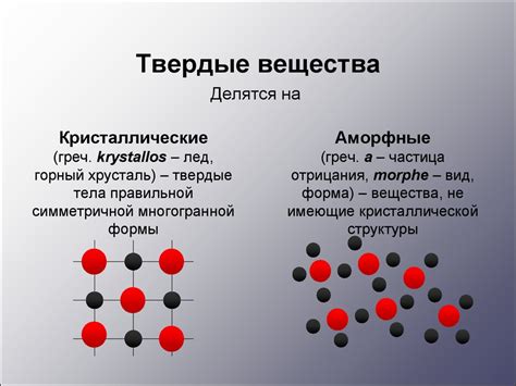  Твердое состояние вещества: 